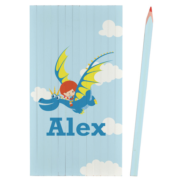 Flying a Dragon Colored Pencils - Front View