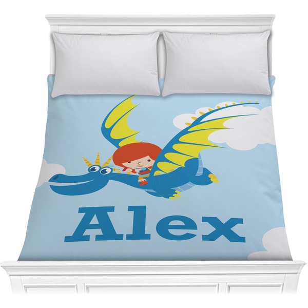 Custom Flying a Dragon Comforter - Full / Queen (Personalized)