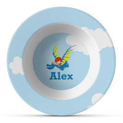 Flying a Dragon Plastic Bowl - Microwave Safe - Composite Polymer (Personalized)