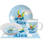 Flying a Dragon Dinner Set - Single 4 Pc Setting w/ Name or Text