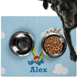 Flying a Dragon Dog Food Mat - Large w/ Name or Text