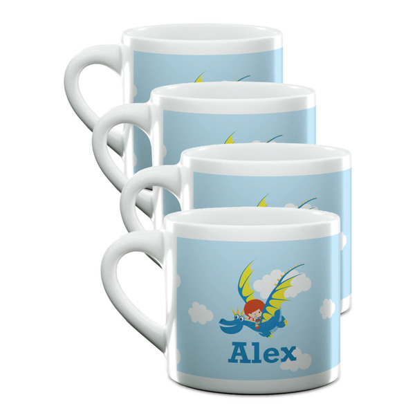 Custom Flying a Dragon Double Shot Espresso Cups - Set of 4 (Personalized)