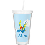 Flying a Dragon Double Wall Tumbler with Straw (Personalized)