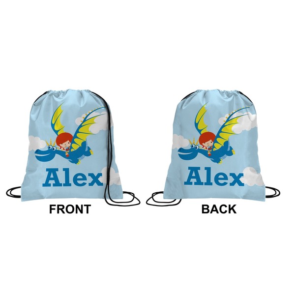 Flying a Dragon Drawstring Backpack Front & Back Small
