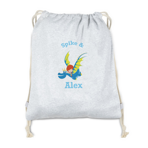 Custom Flying a Dragon Drawstring Backpack - Sweatshirt Fleece - Double Sided (Personalized)