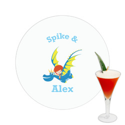 Flying a Dragon Printed Drink Topper -  2.5" (Personalized)