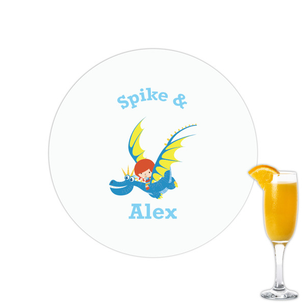 Custom Flying a Dragon Printed Drink Topper - 2.15" (Personalized)