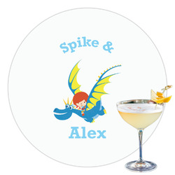 Flying a Dragon Printed Drink Topper - 3.5" (Personalized)