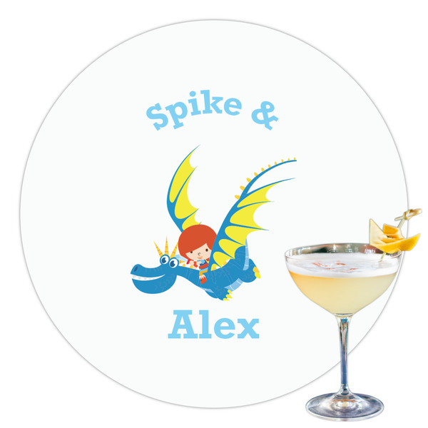 Custom Flying a Dragon Printed Drink Topper - 3.5" (Personalized)