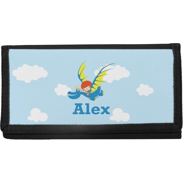 Custom Flying a Dragon Canvas Checkbook Cover (Personalized)