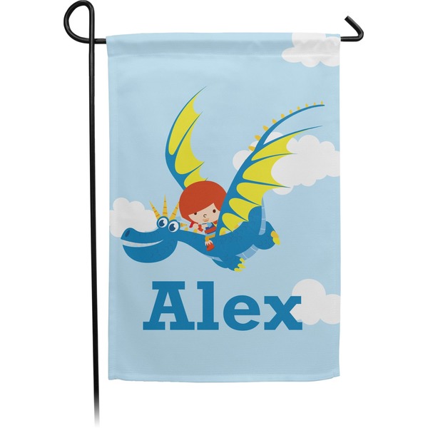 Custom Flying a Dragon Small Garden Flag - Double Sided w/ Name or Text