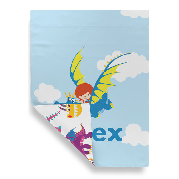 Flying a Dragon Garden Flags - Large - Double Sided - FRONT FOLDED