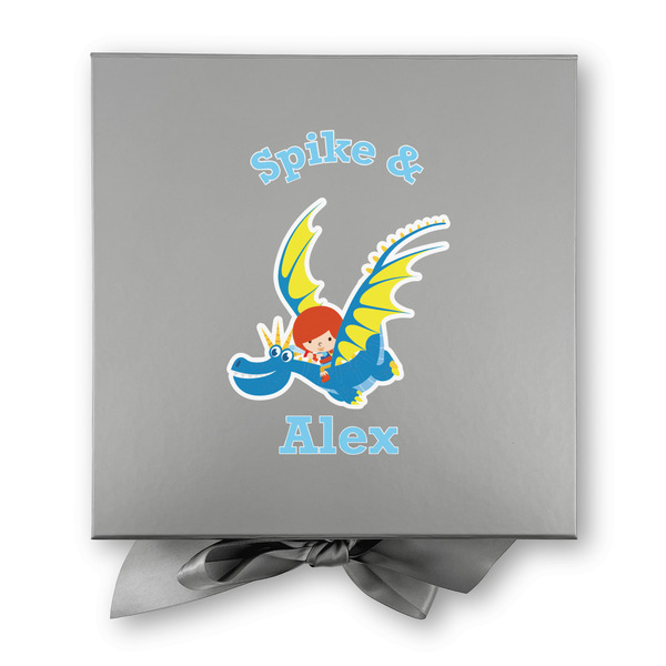 Flying a Dragon Gift Boxes with Magnetic Lid - Silver - Approval