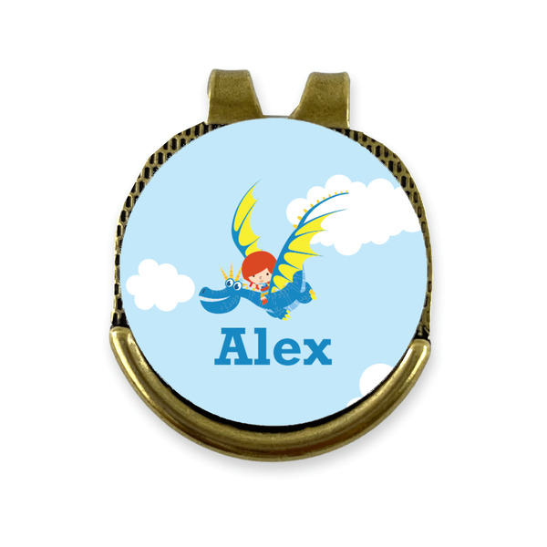 Custom Flying a Dragon Golf Ball Marker - Hat Clip - Gold