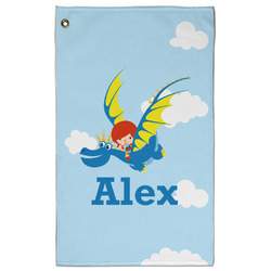 Flying a Dragon Golf Towel - Poly-Cotton Blend w/ Name or Text
