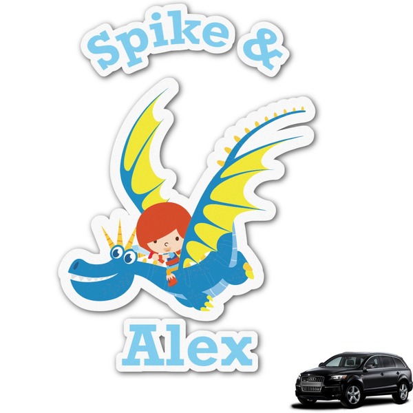 Custom Flying a Dragon Graphic Car Decal (Personalized)