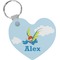 Flying a Dragon Heart Plastic Keychain w/ Name or Text