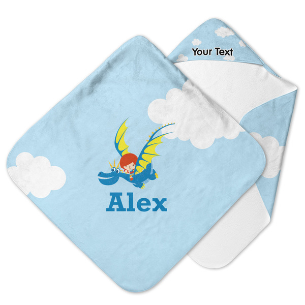 Custom Flying a Dragon Hooded Baby Towel (Personalized)