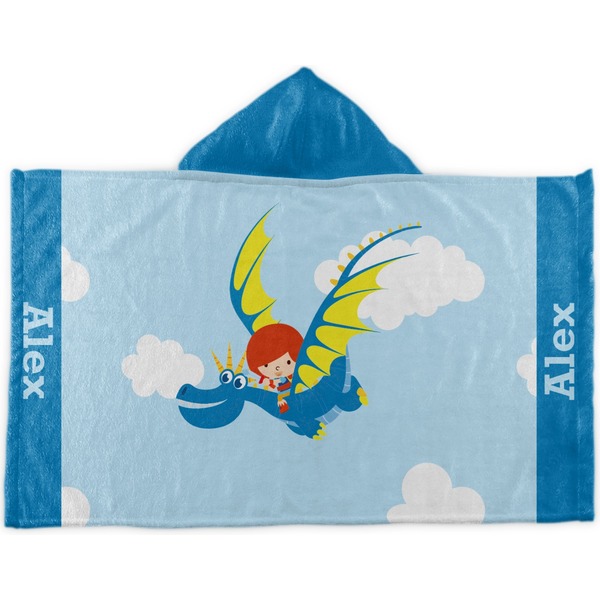 Custom Flying a Dragon Kids Hooded Towel (Personalized)