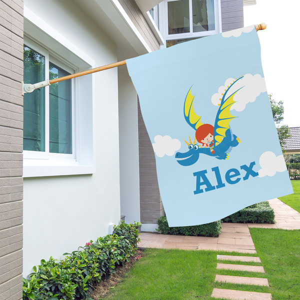 Flying a Dragon House Flags - Single Sided - LIFESTYLE