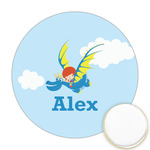 Flying a Dragon Printed Cookie Topper - Round (Personalized)