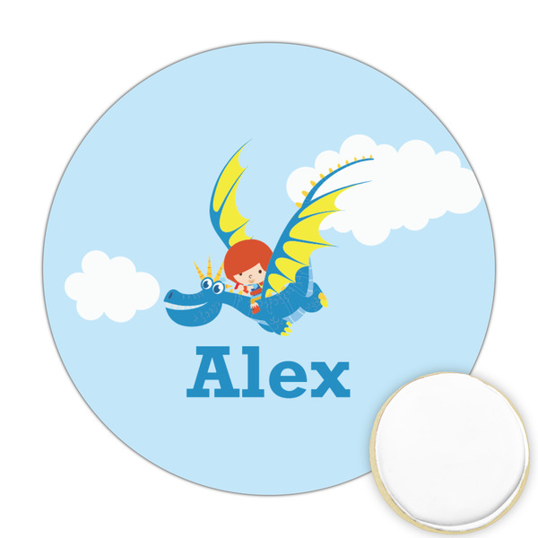 Custom Flying a Dragon Printed Cookie Topper - 2.5" (Personalized)