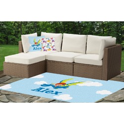 Flying a Dragon Indoor / Outdoor Rug - Custom Size w/ Name or Text