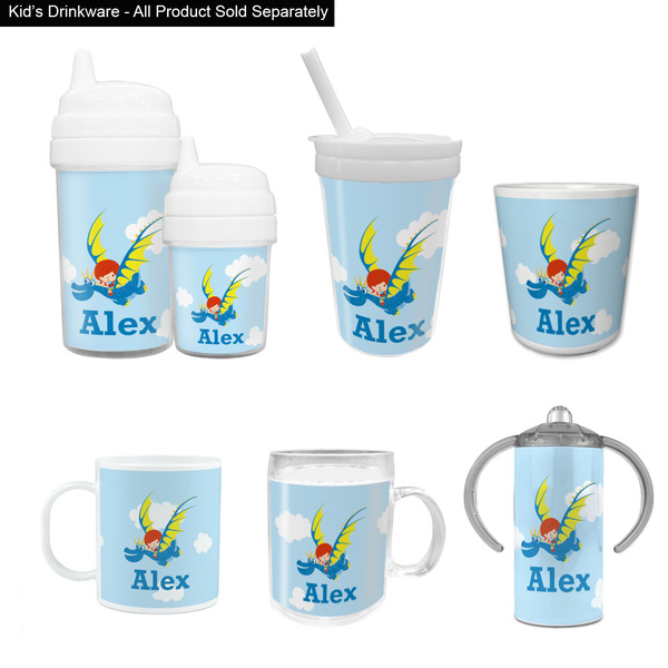 Flying a Dragon Kid's Drinkware - Customized & Personalized