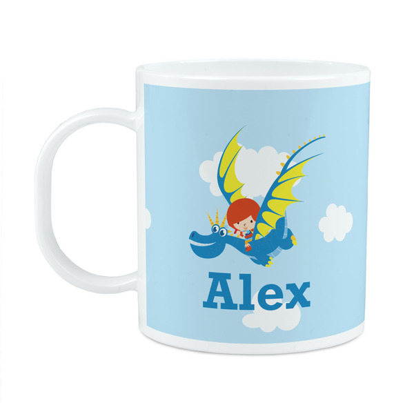 Custom Flying a Dragon Plastic Kids Mug (Personalized)