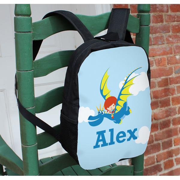 Flying a Dragon Kids Backpack - In Context