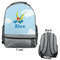 Flying a Dragon Large Backpack - Gray - Front & Back View