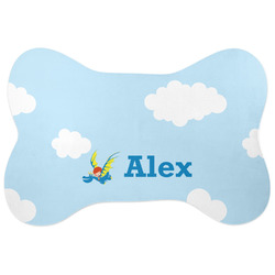Flying a Dragon Bone Shaped Dog Food Mat (Personalized)