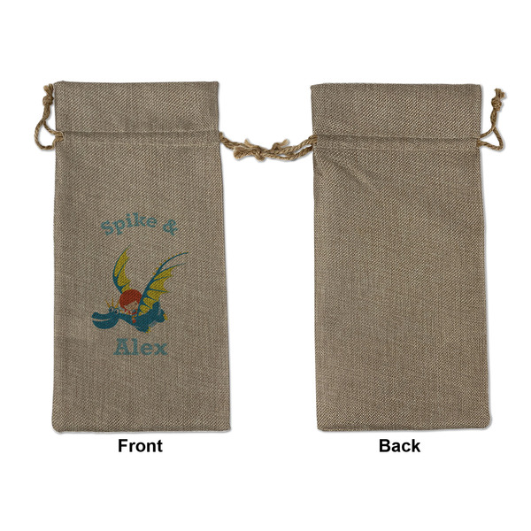 Flying a Dragon Large Burlap Gift Bags - Front Approval