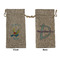 Flying a Dragon Large Burlap Gift Bags - Front & Back
