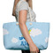 Flying a Dragon Large Rope Tote Bag - In Context View