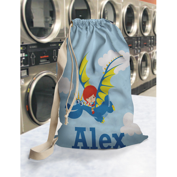 Flying a Dragon Laundry Bag in Laundromat
