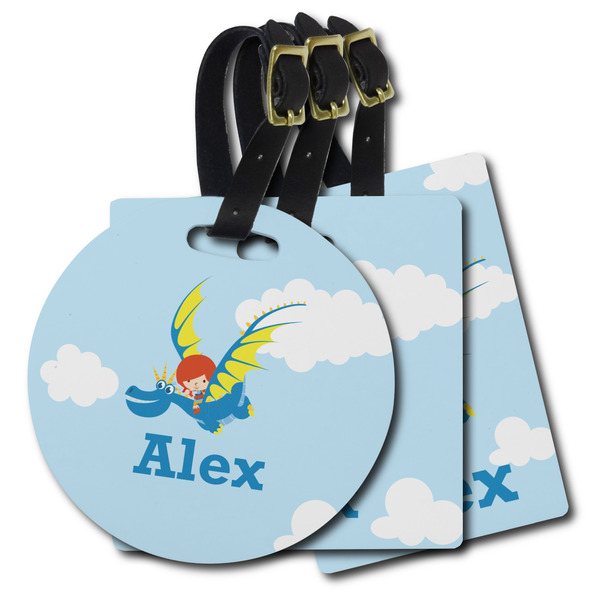 Custom Flying a Dragon Plastic Luggage Tag (Personalized)