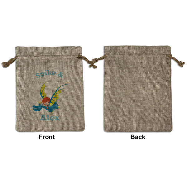 Flying a Dragon Medium Burlap Gift Bag - Front Approval