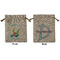 Flying a Dragon Medium Burlap Gift Bag - Front & Back (Personalized)