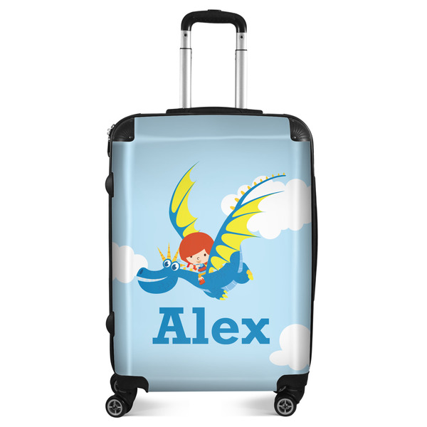 Custom Flying a Dragon Suitcase - 24" Medium - Checked (Personalized)