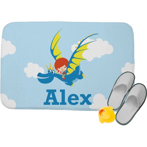 Custom Flying a Dragon Memory Foam Bath Mat - 34"x21" (Personalized)