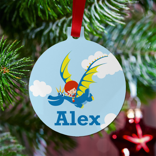 Flying a Dragon Metal Ball Ornament - Lifestyle