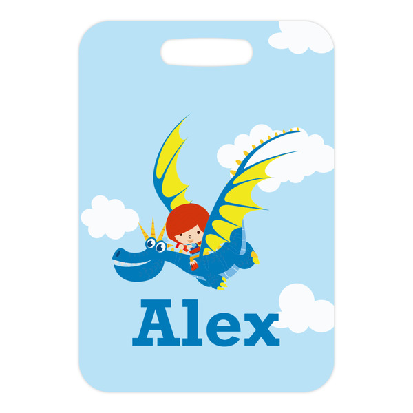 Flying a Dragon Metal Luggage Tag - Front Without Strap