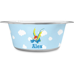 Flying a Dragon Stainless Steel Dog Bowl (Personalized)