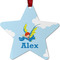 Flying a Dragon Metal Star Ornament - Front