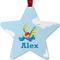 Flying a Dragon Metal Star Ornament - Double Sided w/ Name or Text