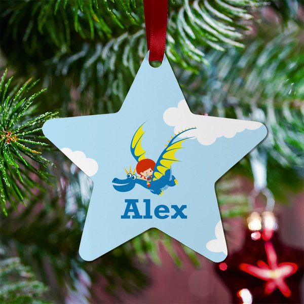 Flying a Dragon Metal Star Ornament - Lifestyle