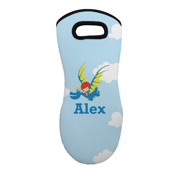 Custom Flying a Dragon Neoprene Oven Mitt - Single w/ Name or Text