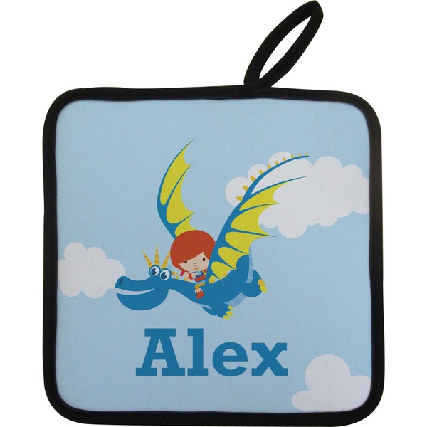Custom Flying a Dragon Pot Holder w/ Name or Text