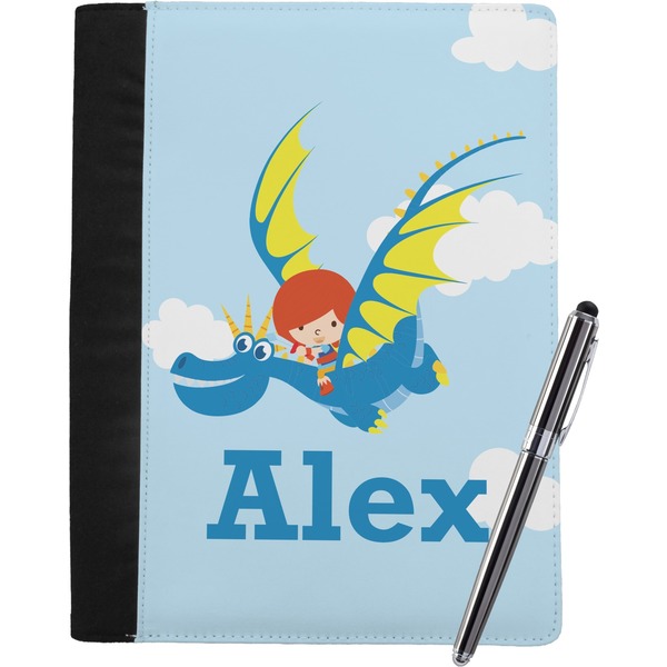 Custom Flying a Dragon Notebook Padfolio - Large w/ Name or Text
